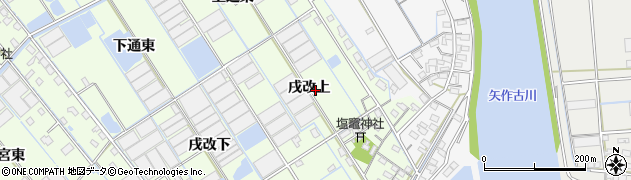 愛知県西尾市一色町千間（戌改上）周辺の地図