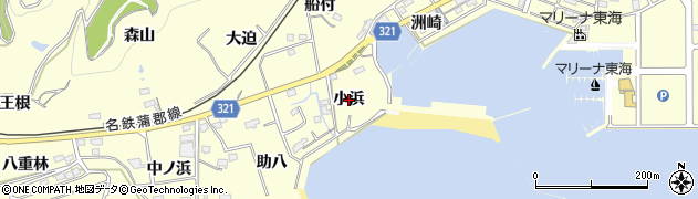 愛知県西尾市東幡豆町（小浜）周辺の地図