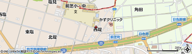 愛知県豊橋市前芝町西堤29周辺の地図