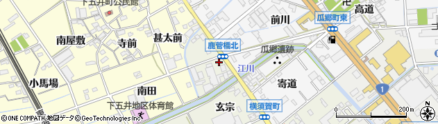 愛知県豊橋市横須賀町玄宗周辺の地図