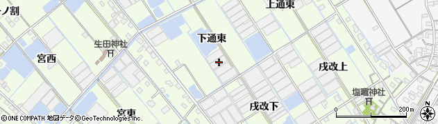 愛知県西尾市一色町千間下通東7周辺の地図