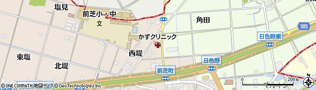 愛知県豊橋市前芝町西堤3周辺の地図