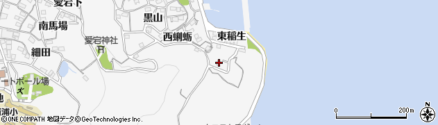 愛知県蒲郡市西浦町東蜊蛎51周辺の地図