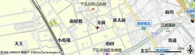 愛知県豊橋市下五井町寺前13周辺の地図