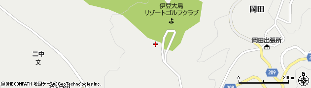 東京都大島町岡田（大久保）周辺の地図
