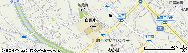 吉田町役場　自彊小学校区・第２放課後児童クラブ周辺の地図