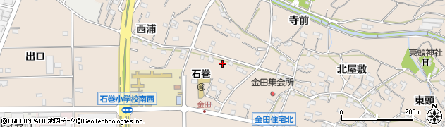 愛知県豊橋市石巻町（奥屋敷）周辺の地図