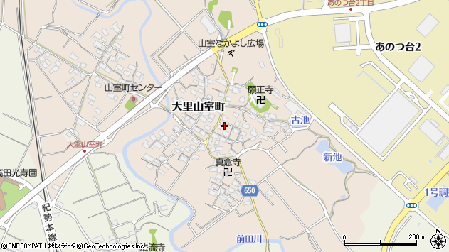 〒514-0121 三重県津市大里山室町の地図