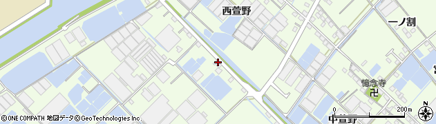 愛知県西尾市一色町生田（萱野）周辺の地図