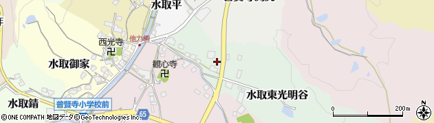 京都府京田辺市水取東光明谷周辺の地図