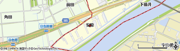 愛知県豊川市平井町（安原）周辺の地図