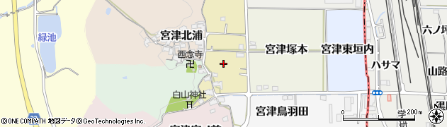 京都府京田辺市宮津屋敷田周辺の地図