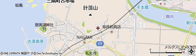 島根県浜田市三隅町古市場1110周辺の地図