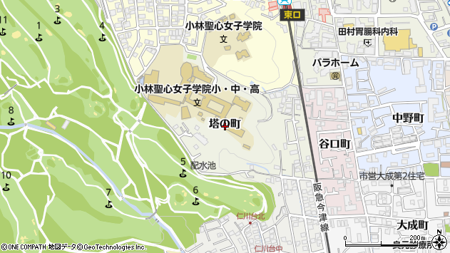 〒665-0073 兵庫県宝塚市塔の町の地図