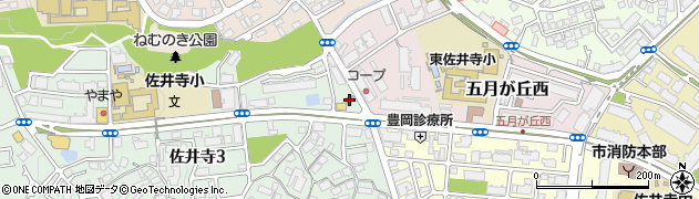 吹田佐井寺郵便局周辺の地図