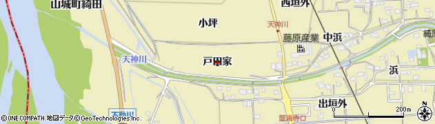 京都府木津川市山城町綺田（戸田家）周辺の地図
