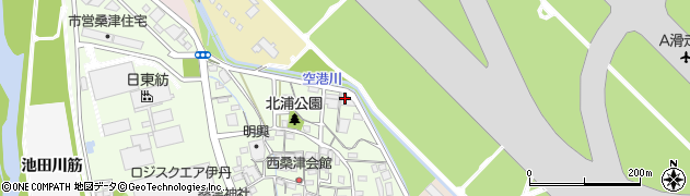 兵庫県伊丹市西桑津（内尺）周辺の地図