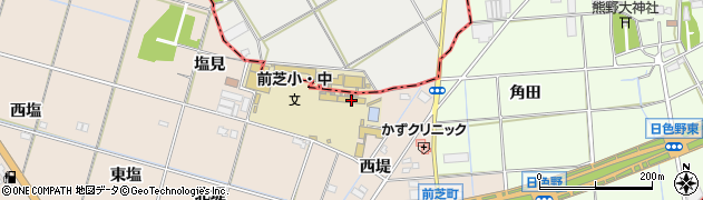 愛知県豊橋市前芝町西堤30周辺の地図