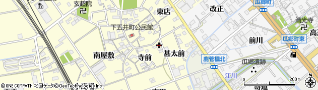 愛知県豊橋市下五井町寺前2周辺の地図