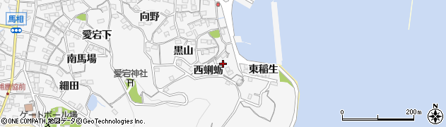 愛知県蒲郡市西浦町東蜊蛎62周辺の地図