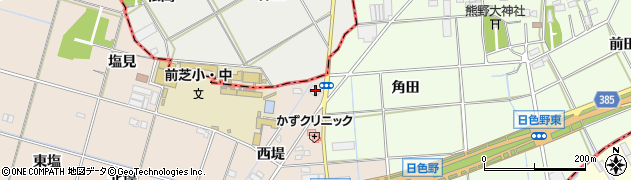 愛知県豊橋市前芝町西堤16周辺の地図