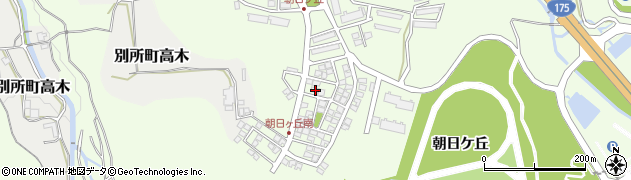兵庫県三木市別所町朝日ケ丘1周辺の地図