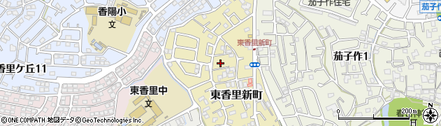 大阪府枚方市東香里新町周辺の地図