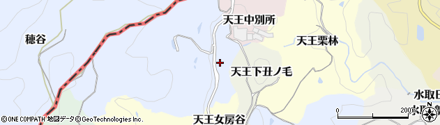 京都府京田辺市天王裂石周辺の地図