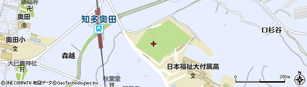 愛知県美浜町（知多郡）奥田（中之谷）周辺の地図