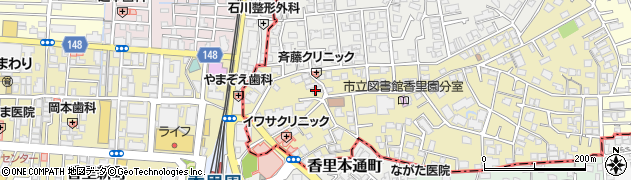 枚方市立駐輪場香里園町自転車駐車場周辺の地図