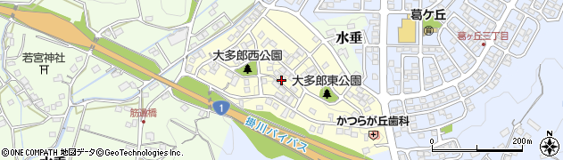 静岡県掛川市大多郎周辺の地図