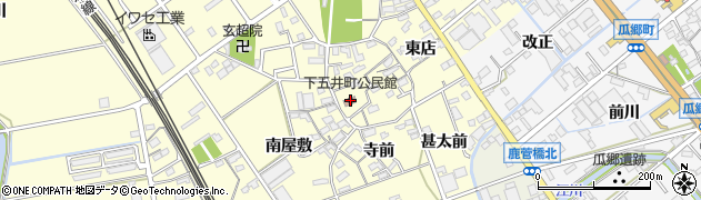 下五井町公民館周辺の地図