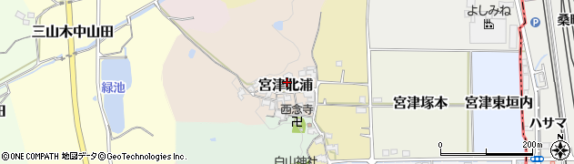 京都府京田辺市宮津北浦周辺の地図