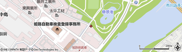 兵庫県姫路市飾磨区中島3262周辺の地図