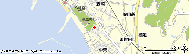 愛知県西尾市東幡豆町宮後34周辺の地図