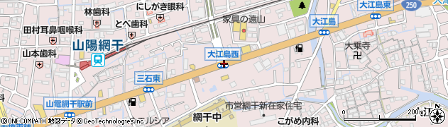 大江島西周辺の地図