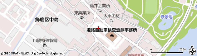 兵庫県姫路市飾磨区中島3321周辺の地図