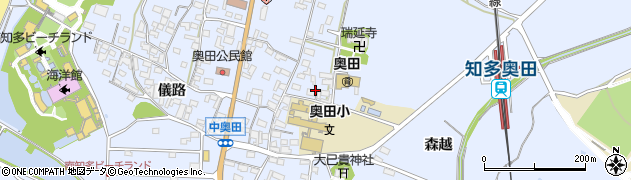 愛知県美浜町（知多郡）奥田（海道田）周辺の地図