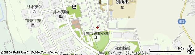 兵庫県三木市別所町巴84周辺の地図