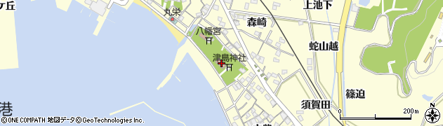 愛知県西尾市東幡豆町宮後35周辺の地図