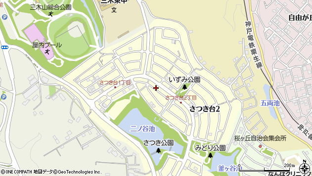 〒673-0436 兵庫県三木市さつき台の地図
