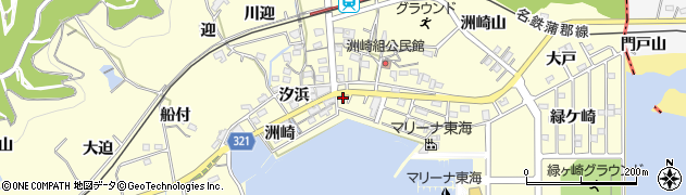 愛知県西尾市東幡豆町（洲崎）周辺の地図