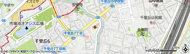 キリン堂　摂津千里丘店周辺の地図
