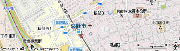 関西みらい銀行交野支店 ＡＴＭ周辺の地図