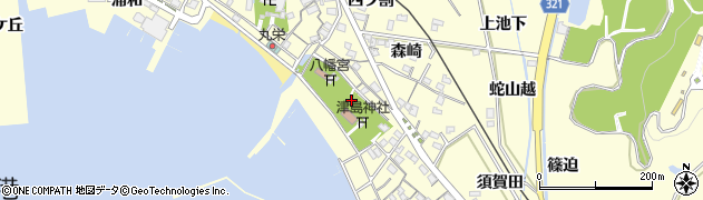 愛知県西尾市東幡豆町宮後周辺の地図