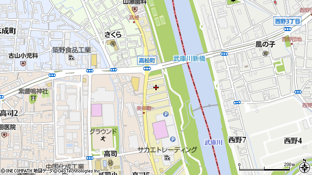〒665-0042 兵庫県宝塚市美幸町の地図