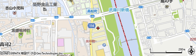 兵庫県宝塚市美幸町周辺の地図