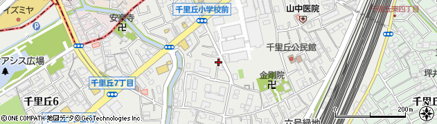 大阪府摂津市千里丘周辺の地図