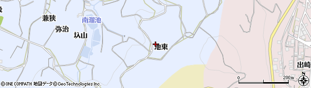 愛知県西尾市吉良町乙川（池東）周辺の地図