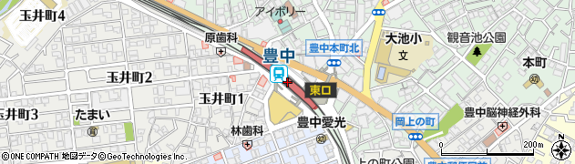 豊中駅周辺の地図